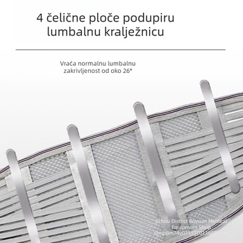 Tanki medicinski pojas za lumbalnu potporu i ublažavanje bolova u donjem dijelu leđa, za muškarce i žene