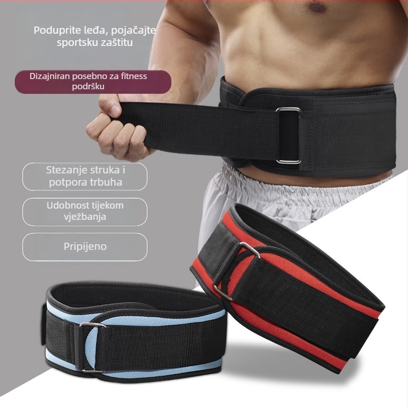 Pojas za struk i leđa za fitnes i dizanje utega – prilagodljiv zaštitni pojas za čučnjeve, kompresiju trbuha i podršku tijekom treninga