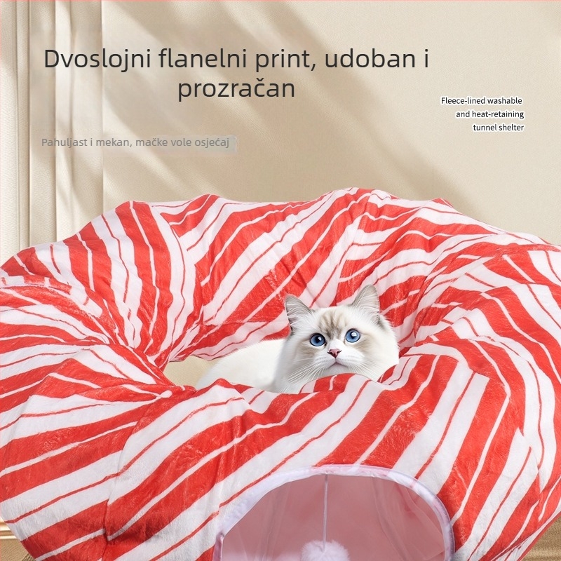 Mačja igračka dva u jednom: S tunel, staza i gnijezdo