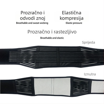Turmalinski pojas za struk sa samonaraznim grijanjem za muškarce i žene, magnetsko grijanje i podrška trbuha za sport