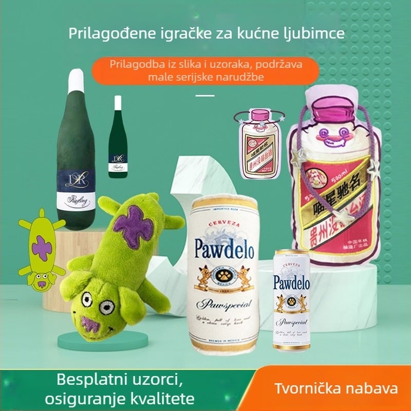 Prilagodljiva pliš igračka za kućne ljubimce sa zvukom, otporna na grizanje