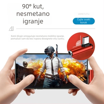 Type-C audio adapter, desni kut, žični 3,5 mm kabel za slušalice, višenamjenski podatkovni kabel