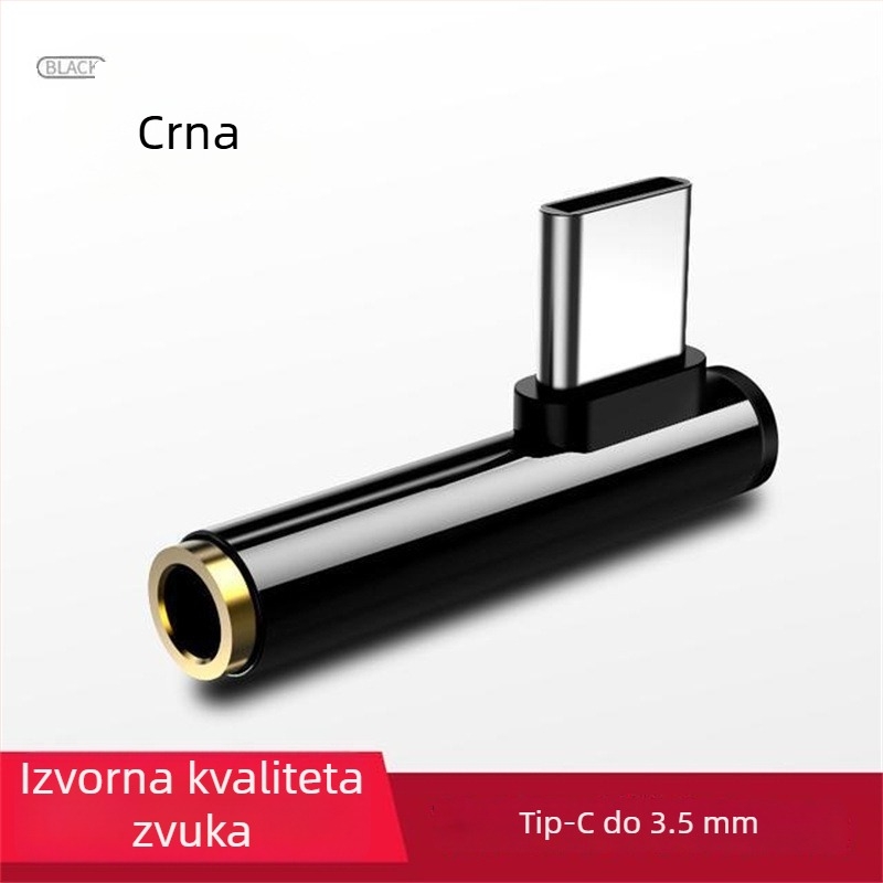 Type-C audio adapter, desni kut, žični 3,5 mm kabel za slušalice, višenamjenski podatkovni kabel