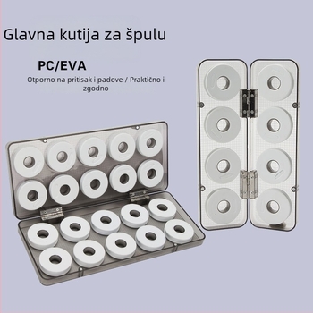 Set kutija za ribolov: kutija za glavnu liniju, organizator linije od silikona, kutija za plovke, držač olova, sjedalo plovke s osam prstena, Space Beans