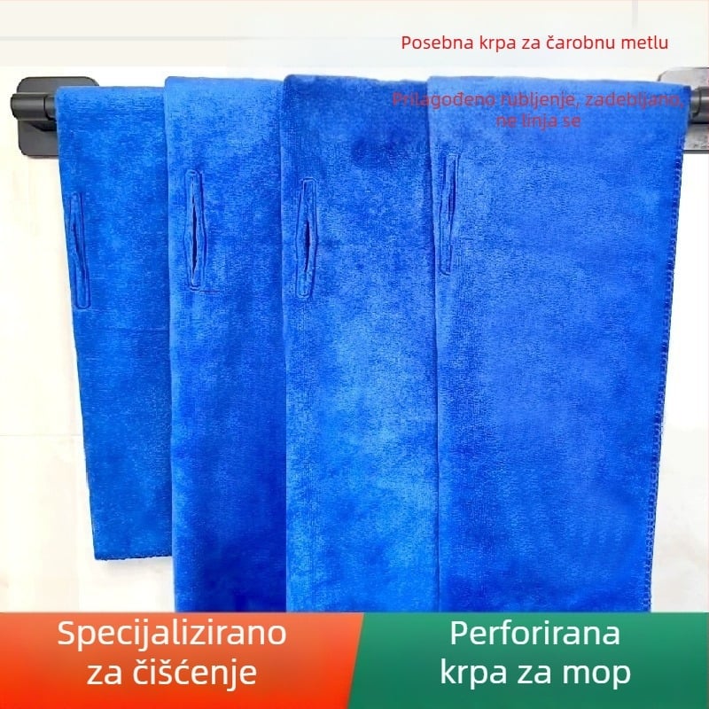 Perforirana krpa za mop za čarobni mop, debeli upijajući mikrovlakneni ručnik za kućno čišćenje podova