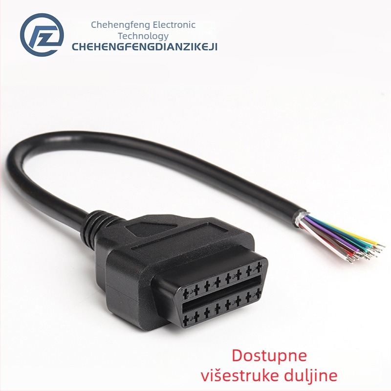 OBD2 produžni kabel za ELM327, 16-pini ženski konektor, 16 vodiča