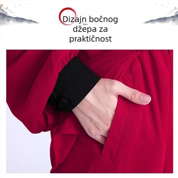 Little and Hill Tai Chi trenirka za odrasle, unisex, crvena, vrhunska kvaliteta za natjecanja i nastupe, proljeće–jesen
