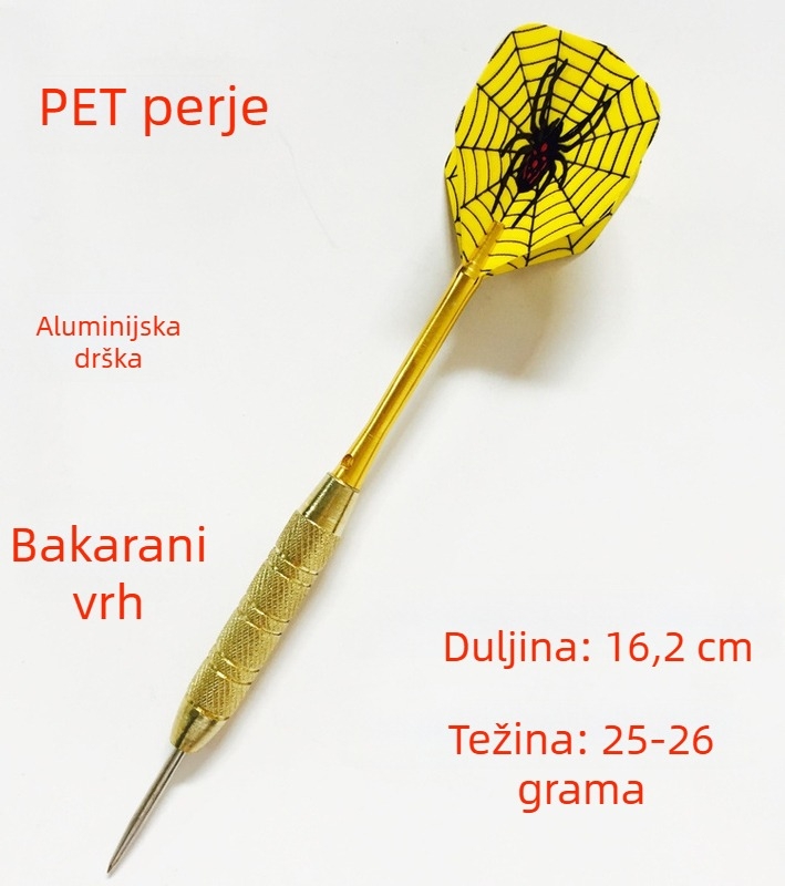 25-26 g teški potpuno metalni darts za profesionalna natjecanja, igličasti štapić za ploču za pikado