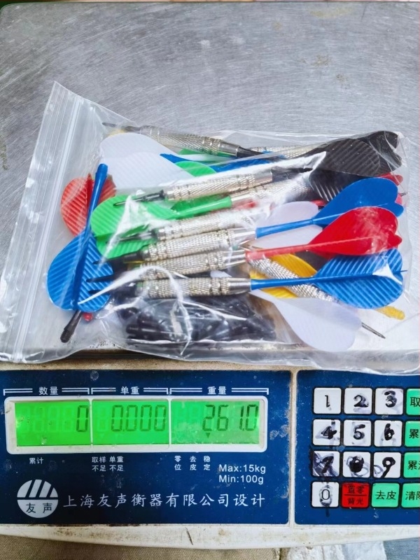 Srebrni mekani dartovi s jednim dijelom, 18 g, set od 12 komada, 261 g po setu