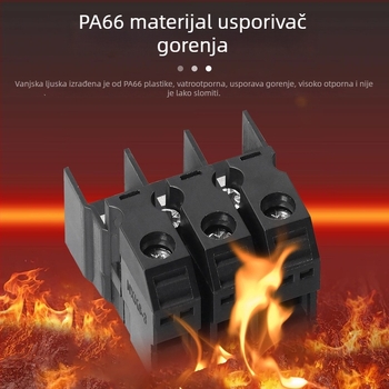 3‑pozicijski terminalni blok za fotonaponski inverter K3P, 60 A, tip ogradni, čisti bakar