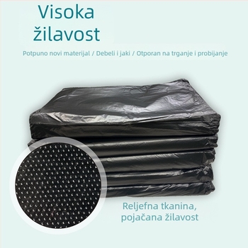 Crne velike jednokratne čvrste plastične vreće za otpad, 60x80x100 cm