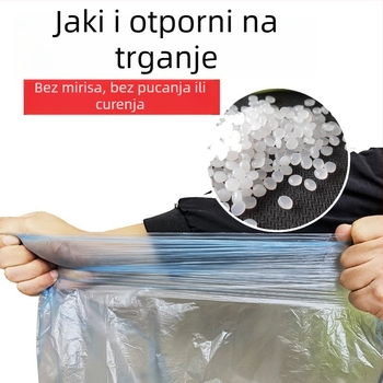 W-tip segmentirane debele crne vreće za kućni otpad, rolni tip, jednokratne, šarene