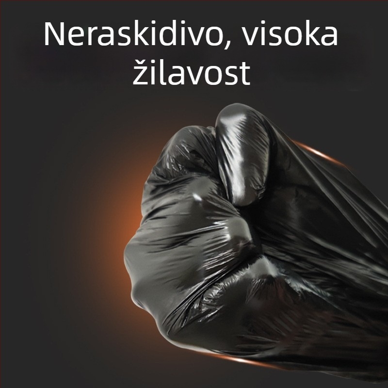W-tip segmentirane debele crne vreće za kućni otpad, rolni tip, jednokratne, šarene