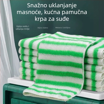Krpica za suđe od bambusovih vlakana, s prugama, vrlo upijajuća i otporna na masnoće