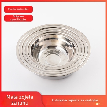 Magnetska posuda od nehrđajućeg čelika, okrugla višenamjenska kuhinjska posuda za juhu, miješenje tijesta i priprema povrća