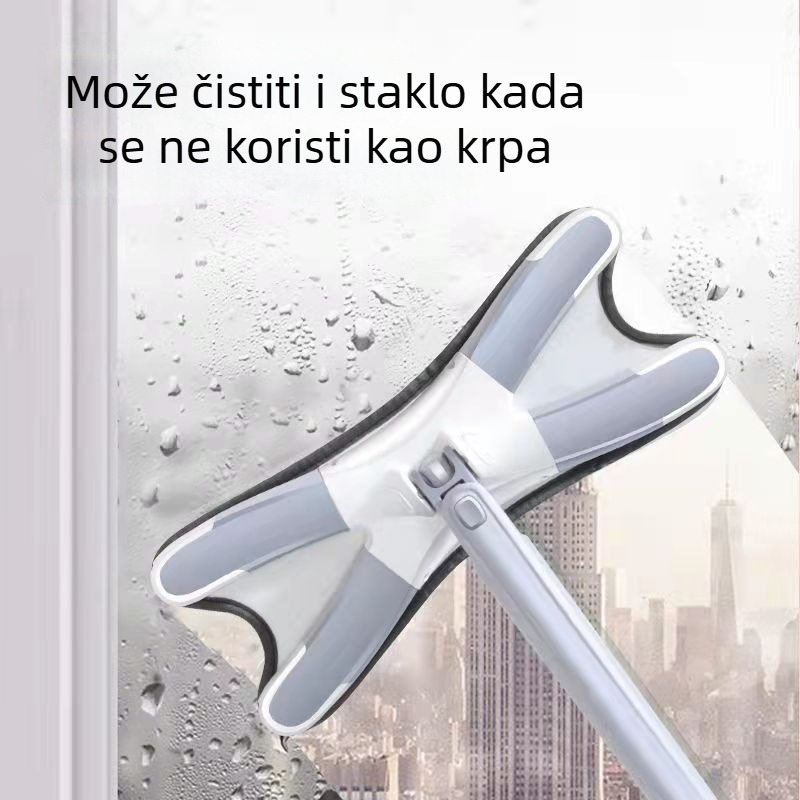 Mikrovlaknasti mop u obliku leptira za suho i mokro čišćenje; jednostavan za korištenje bez dodirivanja rukama; idealan za kuću i studentski dom.