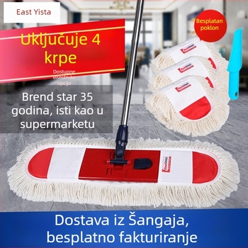 ISDA ekstra veliki plosnati mop za pločice i drvene podove s okretom glavom – dvostruka namjena
