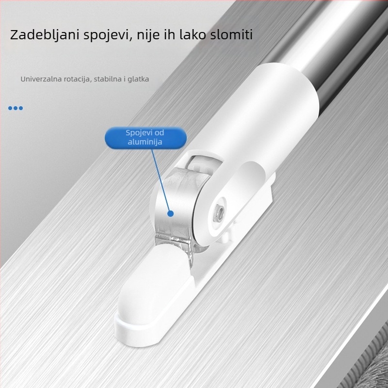 Premijumski bezdotikni plosnati mop za kućnu upotrebu, suho i mokro dvostruko čišćenje, pravokutna glava