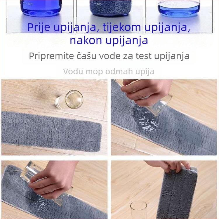 Zamjenska krpa za plosni mop, ljepilni tip, periva, debeli krpa za kućnu upotrebu