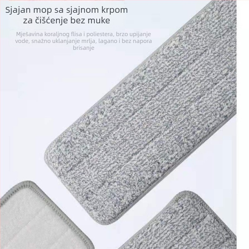 Zamjenska krpa za plosni mop, ljepilni tip, periva, debeli krpa za kućnu upotrebu