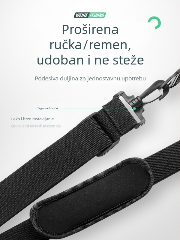 Weihe Sports Crvena torba za štapove za pecanje, Tip A, 46 cm, 403 g, Prijenosni skladišni ruksak za opremu za pecanje