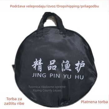 Torba za riječnu ribolov, platnena, kružnog dizajna, otporna na habanje za opremu za ribolov