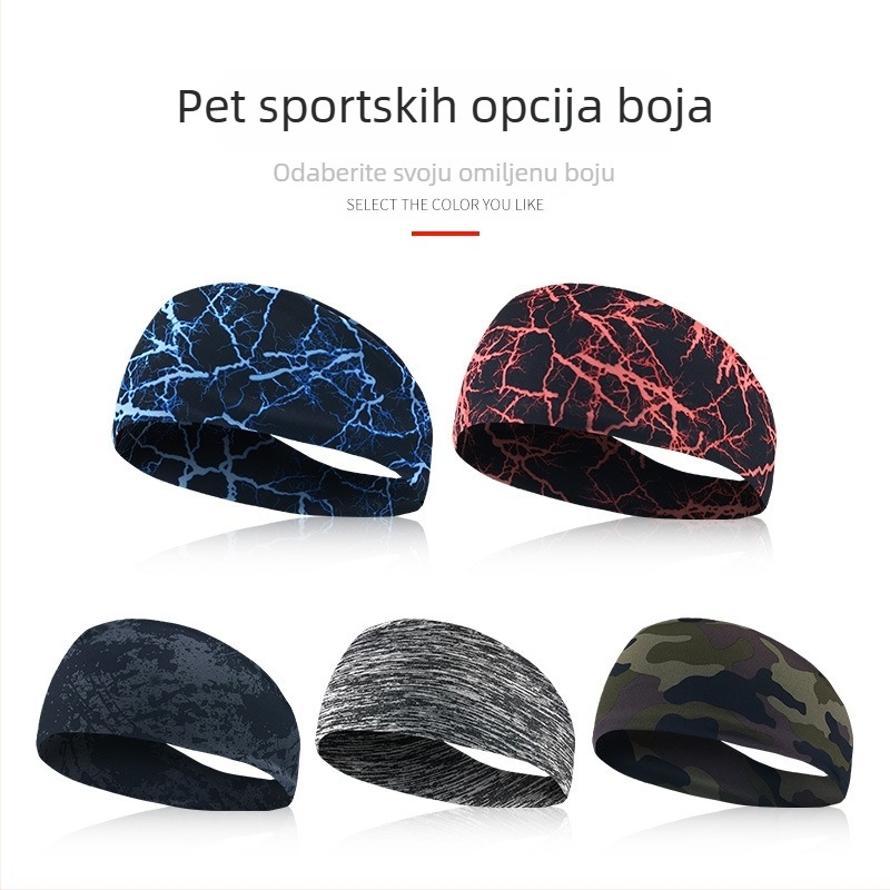 Prozračna čelenka za glavu koja upija znoj, za trčanje, fitness i jogu – višebojna sportska čelenka