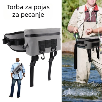 Nova vanjska torba za pojas pri ribolovu, velika kapaciteta, višestruke namjene, vodootporna torba za ribolovnu opremu