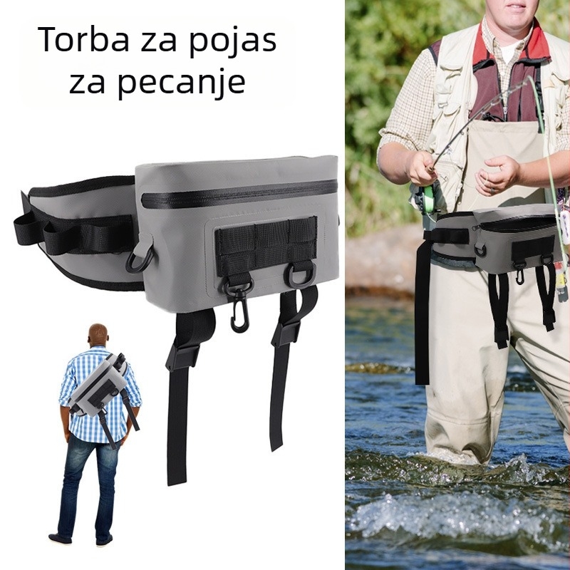 Nova vanjska torba za pojas pri ribolovu, velika kapaciteta, višestruke namjene, vodootporna torba za ribolovnu opremu