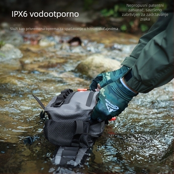 Vodootporna torba za ribolov — višestruka torba za pribor, torba za štapove i opremu, preko ramena