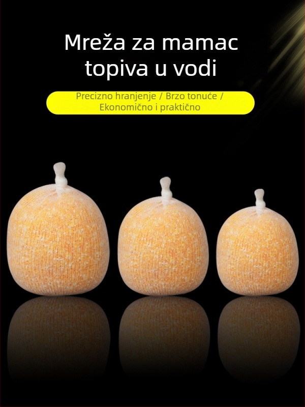 PVA vodotopiva vrećica za mamce s sporo otapajućom mrežom za duga bacanja