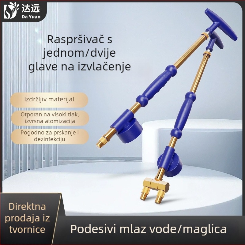 Vrtni raspršivač s kovnim mlaznicama, jednoglava ili dvostruka glava, recipročni potisno-vučni raspršivač
