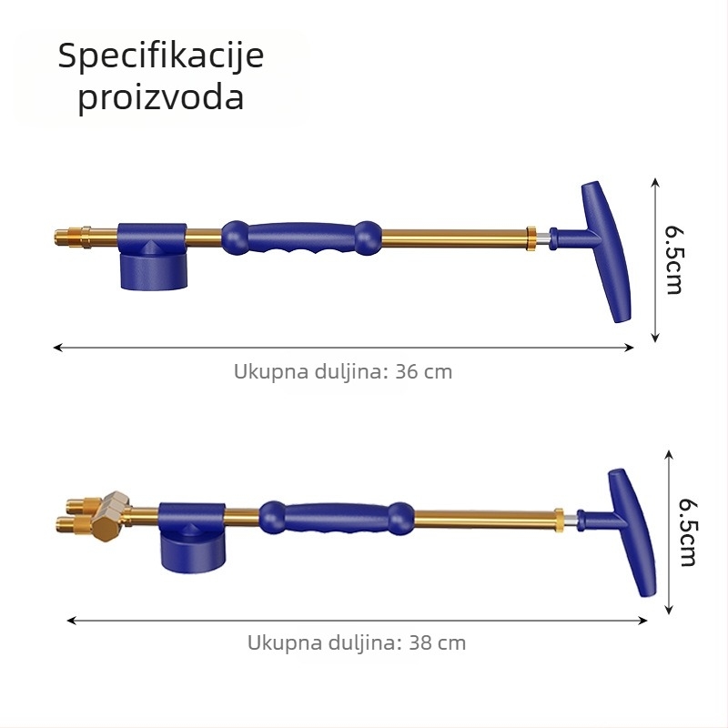 Vrtni raspršivač s kovnim mlaznicama, jednoglava ili dvostruka glava, recipročni potisno-vučni raspršivač