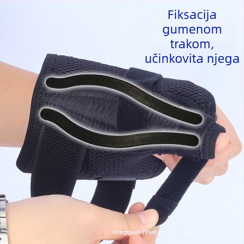 Prozračan fiksni zavoj za palac i zglob, zaštita tetivnog omotača, za odrasle, unisex, pogodno za košarku