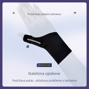 Prilagodljiva ortoza za palac i zglob za ozljede zgloba, zaštita tetivnog omotača zgloba, rukav za palac za upotrebu uz miš