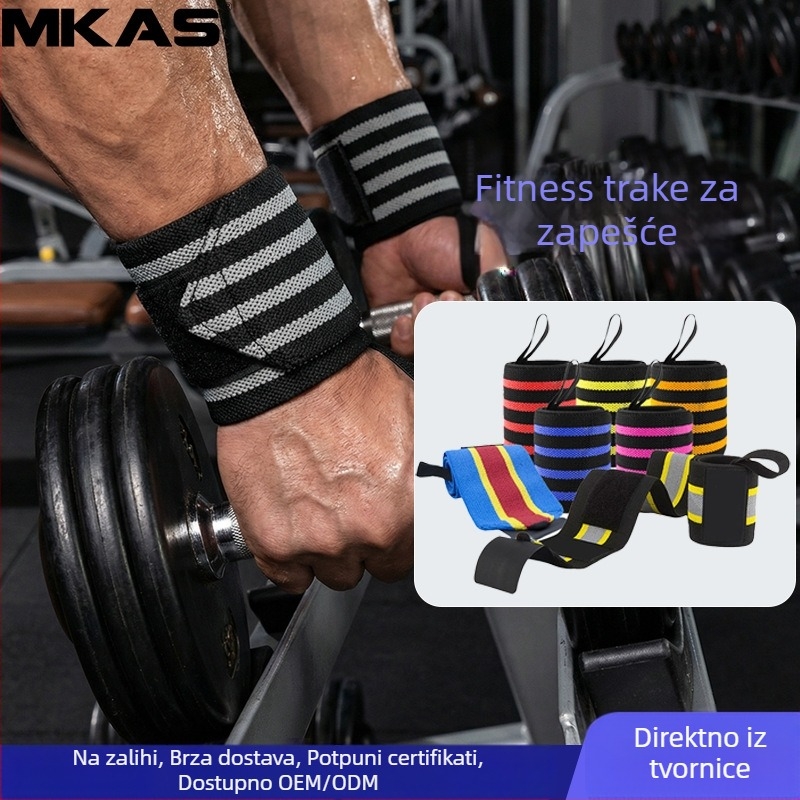 MKAS narukvica za zglob za fitness, prilagodljiva podrška protiv uganuća za muškarce i žene, za dizanje utega