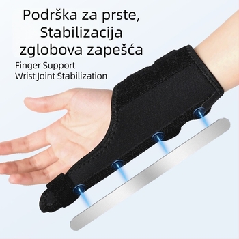Zglobna ortoza zapešća sa šinom za prst i uklonjivom aluminijskom trakom, šina za mali prst