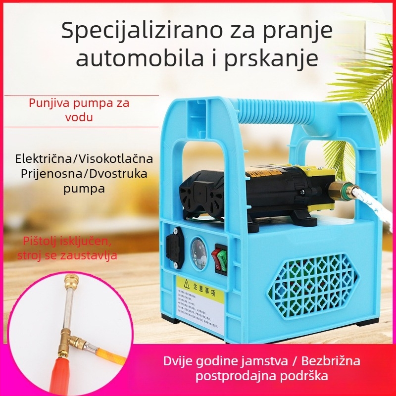 Prijenosni električni prskalice za poljoprivredu s visokim tlakom i membranskom pumpom – prskanje, maglica, pranje automobila i pumpanje vode