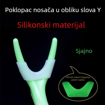 Luminiscentni silikon kapica držača štapa za ribolov, rogasti oblik prednja vilica Y oblika, pribor za ribolov