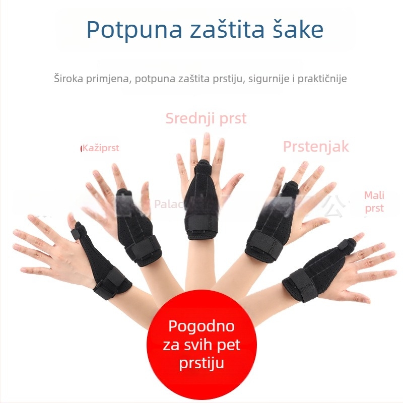 Zglob za zapešće s aluminijskom pločom za potporu, zaštita palca i fiksacija prstiju