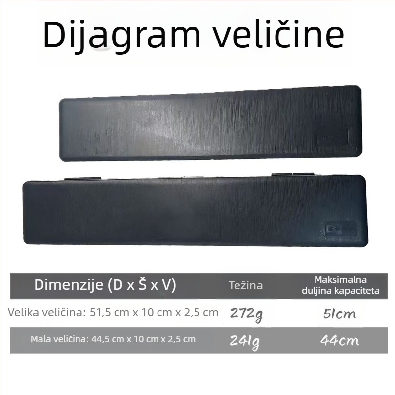 Crna plastična kutija za ribolovne plovke, velik kapacitet