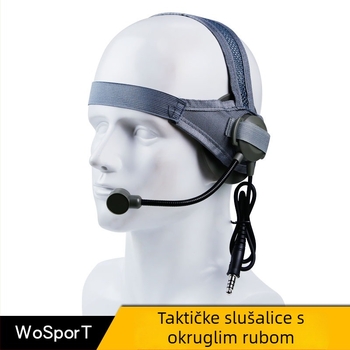 Wosport taktički headset za glavu, jedno uho, za vanjske operacije i kampiranje