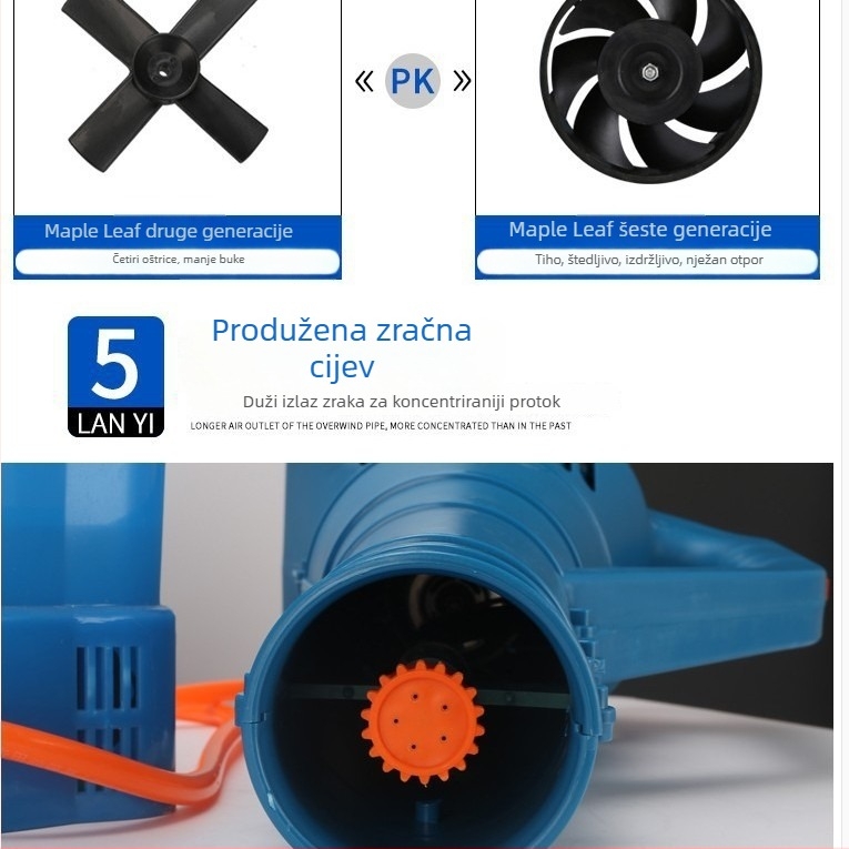 Baixin poljoprivredni električni prskalica s zračnim kanalom i sustavom magle