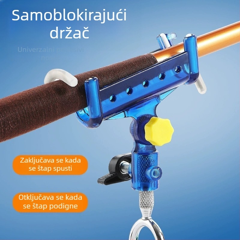 Ojačani držač štapova za ribolov, morska postolja s automatskim zaključavanjem, dvostruka namjena, ugradna u tlo, multifunkcionalno