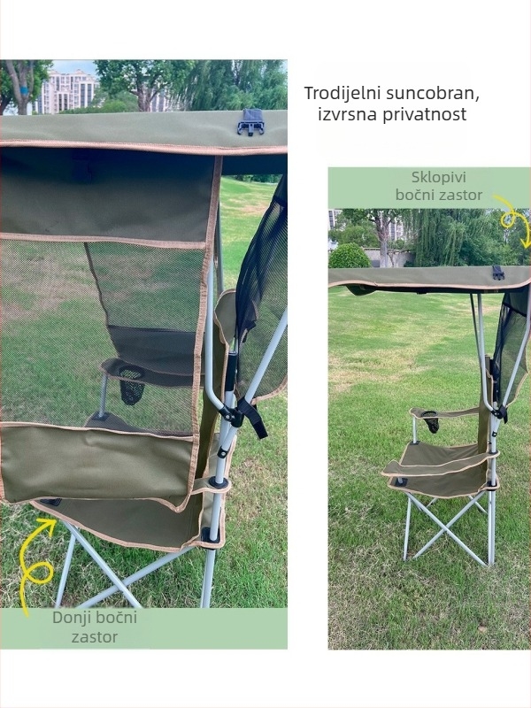 Sklopivi set stola i stolice s tendom za vanjsku upotrebu