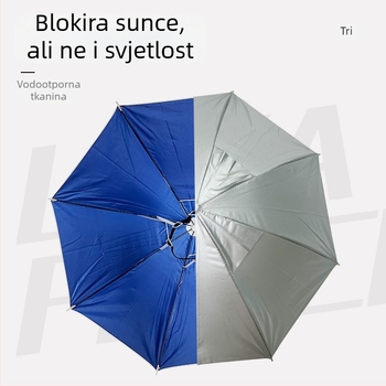 Kapa-umbrela za ribolov – dvostruka upotreba protiv sunca i kiše, kapa s ugrađenom kišnom zaštitom, jednodijelna konstrukcija s preklopnom zaštitom od kiše