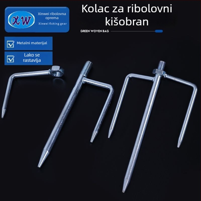 Stalak za ribolovne i sunčane kišobrane, trokutasti umetak, odvojiv