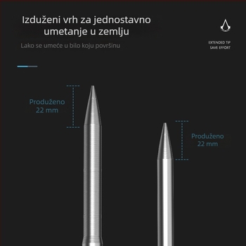 Woding zemljani klin za ribolovnu kišobranu, sprječava rotaciju, čvrst i izdržljiv, produžen i debeli, s dvije noge