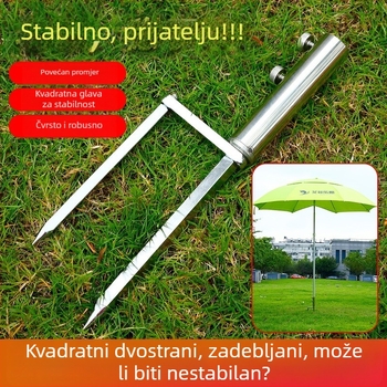 Wei Guan nehrđajući čelik – zemni klin za ribolovni kišobran, višenamjenski stalak
