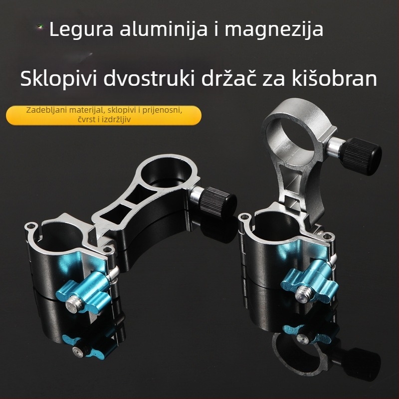 Par sklopivih nosača kišobrana za kolica – univerzalni nosač kišobrana za ribarsko sjedalo i kolica, aluminijska legura